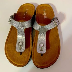 Girls Size 3 Silver Sandals
